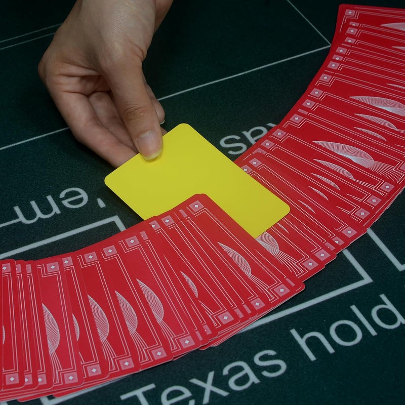 SODFAS 20 Pack Poker Size Cut Cards Plastic Casino Cut Cards 5 Colours for Texas Hold'em, Blackjack,Poker Games - Image 3